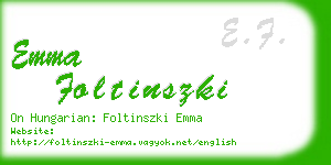 emma foltinszki business card